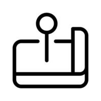 Illustration of Map Line Icon vector