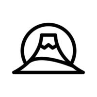 Illustration of Mount Fuji Line Icon vector