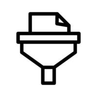 Illustration of Filtering Line Icon vector