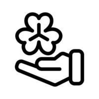 Illustration of Clover Line Icon vector