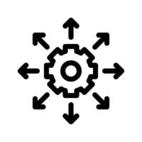 Illustration of Output Line Icon vector