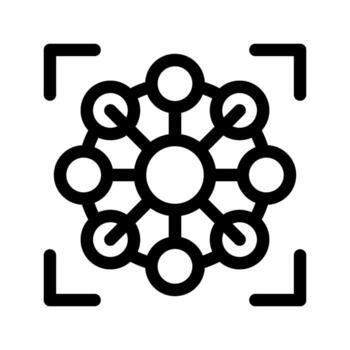 ilustración de modelo reconocimiento línea icono vector