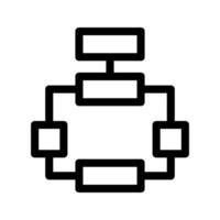 Illustration of Flowchart Line Icon vector