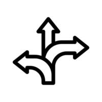Illustration of Decision Making Line Icon vector
