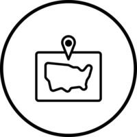 United states map with location pin point illustration great for travel and navigation concepts vector