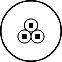 Symbolic representation of ancient chinese coins depicting prosperity and wealth with cultural significance in asia illustration vector