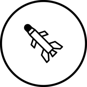 Modern icon of a rocket flying with black outlines showing progress and innovation in technology vector