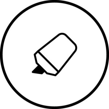 Minimalist illustration of a marker within a circle emphasizing simplicity and clarity for versatile design use vector