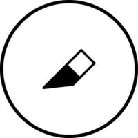 Minimalist illustration featuring an eraser tool icon with sharp geometric design conveying precision and refinement in simple lines vector