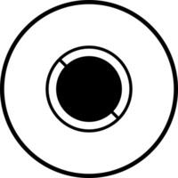 Minimalist graphic representation featuring concentric circles and a filled inner circle offers a clean presentation vector