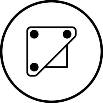 minimalista geométrico icono ilustración presentando resumen formas y formas contenido dentro un circular diseño elemento vector