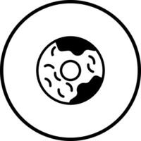 Minimalist donut design surrounded by a circle suitable for use in various graphic projects with versatility vector