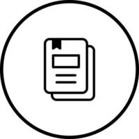 Minimalist document stack icon presenting organized information and reports for business data or academic papers in black and white vector