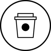 Minimalist coffee cup icon design perfect for cafe menus and website interfaces depicting beverage vector