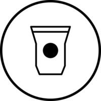 Minimalist coffee cup icon in a circle representing simple pleasures and daily routines of life vector