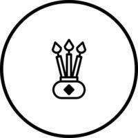 Minimalist chinese new year icon three joss sticks incense sticks round frame tradition culture religion vector