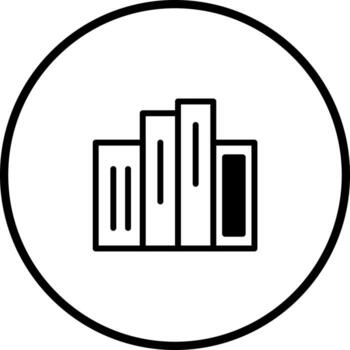 minimalista edificio icono dentro un circular marco representando urbano arquitectura y ciudad desarrollo vector