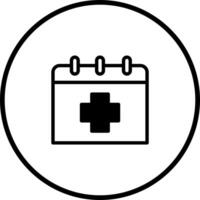 Medical appointment calendar icon design showing healthcare events illustration with timely reminder of health vector