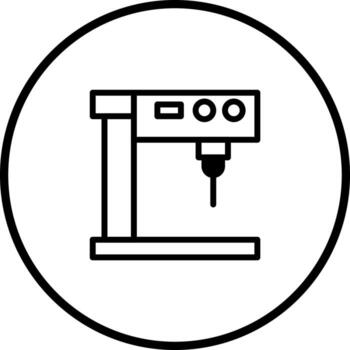 Machine tool design representing factory equipment and industrial manufacturing with precision engineering and automated processes illustration vector