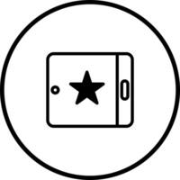icon digital tablet star symbol represents technology achievement favourite selection interface modern design user experience simplified graphic vector