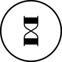 Hourglass icon symbolizing time management precision and deadlines within a sleek circular frame representing efficiency and control vector