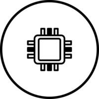Elegant and Simple Microchip Icon Design for Modern Technology and Innovation with Minimalist Aesthetic vector