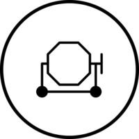 Concrete mixer icon symbolizes construction work and the industrial process of mixing cement for building projects vector