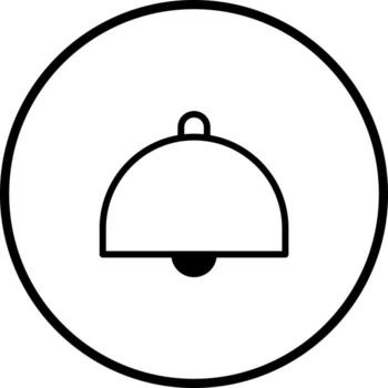 Bell notification icon in a circle symbolizing alarms reminders and urgent calls for attention to important matters vector