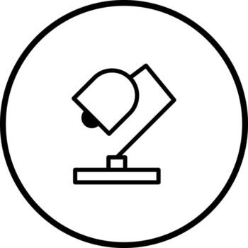 A simple yet elegant illustration of a desk lamp for studying or working symbolizing illumination knowledge and focus vector