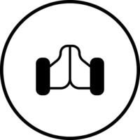 A minimalistic go kart illustration inside a circle showcasing automotive design and racing themes, symbolizing speed and competition vector