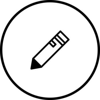 un minimalista ilustración de un lápiz icono dentro un circulo representando creatividad y diseño recursos herramienta vector