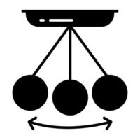 An editable icon of newton's cradle vector