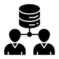 An icon design of database manager vector