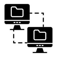 A premium icon of folder transfer vector