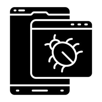 Perfecto sólido diseño icono de web error vector