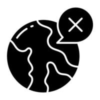 Modern design icon of no global chat vector