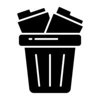 Vectors design of recycle bin solid icons