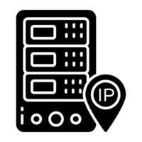 Creative design icon of server location vector