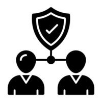 Perfect design solid icon of user security vector