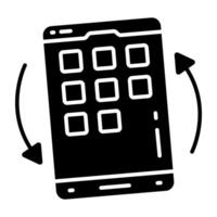 design icon of mobile tilting vector