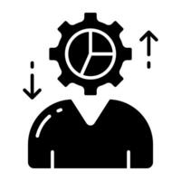 A colored design icon of data manager vector