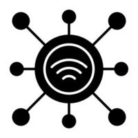 Modern icon of wifi network vector