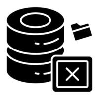 An icon design of delete server vector