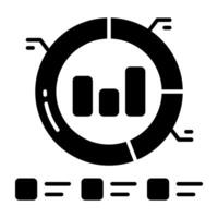 Editable design icon of data analytics vector