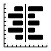 Glyph icon design of gantt chart vector