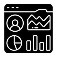 Modern icon of user analytics vector