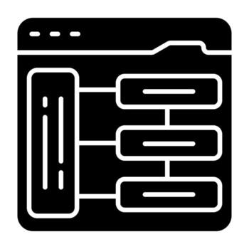 conceptual glifo icono de web jerarquía vector