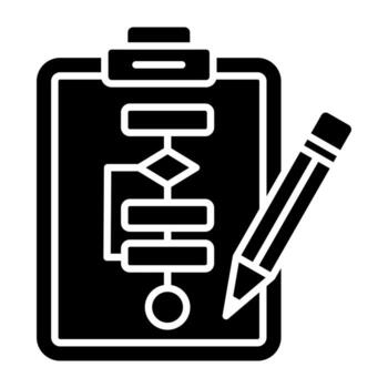 Conceptual Glyph icon of algorithm vector