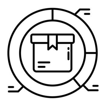 Conceptual Linear design icon of logistic analytics vector