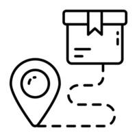 A filled Line design icon of parcel tracking vector